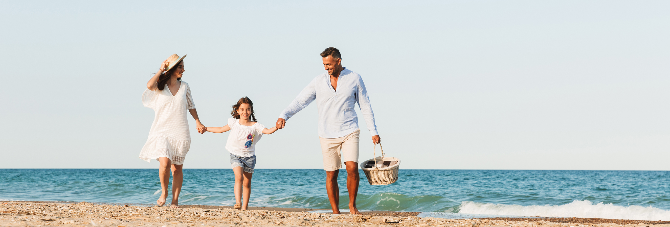 Family at the beach