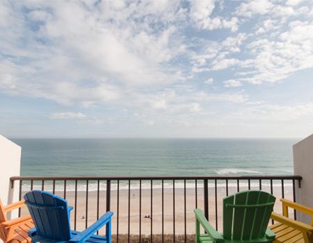 Ocean front vacation rental view