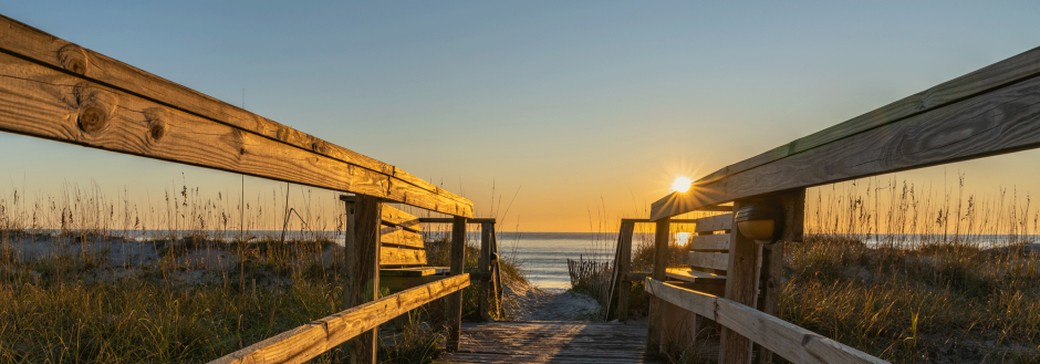 kure beach boardwalk to beach