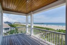 Oxford Sand Castle&#039;s balcony overlooks the Atlantic Ocean in Wrightsville Beach, N.C.